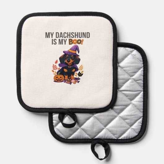 Manique Dachshund Halloween Costume My Dachshund is My Bo (Recto/Verso)