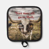 Manique Davy Crockett Citation Sur L'Enfer Et Le Texas (Recto)