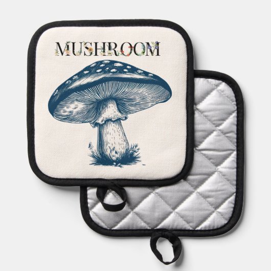 Manique Dessin antique du champignon (Recto/Verso)