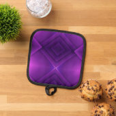 Manique Deux images d'un porte-pot violet avec un motif gé (De haut en bas)