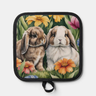 Manique Deux lapins de lapin de lapin de petite lop