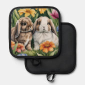 Manique Deux lapins de lapin de lapin de petite lop (Recto/Verso)