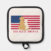 Manique Dieu Béni Amérique Chiens Américains Pot Drapeau A (Recto)