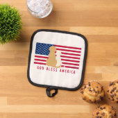Manique Dieu Béni Amérique Chiens Américains Pot Drapeau A (De haut en bas)