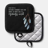 Manique Donnez Merci Bible Verse Bleu Aquarelle originale (Recto/Verso)