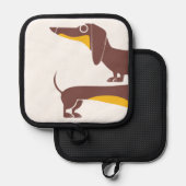 Manique Drôle mignon dachshund pour parent chien long (Recto/Verso)