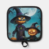 Manique Duo de citrouilles Halloween effrayant (Recto)