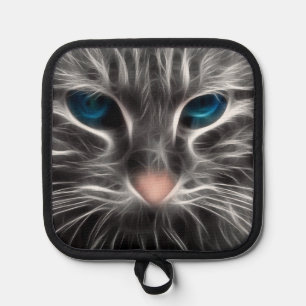 Manique Face de chat bleu magnifique