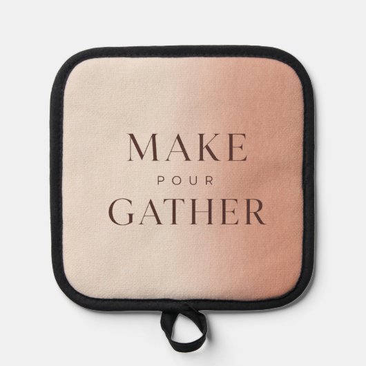 Manique Faire Verser Rassembler Porte-pot Moderne Typograp (Recto)