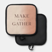 Manique Faire Verser Rassembler Porte-pot Moderne Typograp (Recto/Verso)