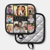 Manique Famille 8 Photo Collage noir (Recto/Verso)