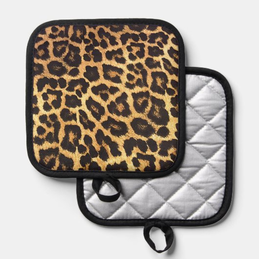 Manique Faux Leopard Skin Pot Holder (Recto/Verso)