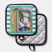 Manique Fermier Ferret Four Mitts & Pot Holders (Recto/Verso)