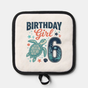 Manique Fille d'anniversaire 6 Tortue de mer Conception ve