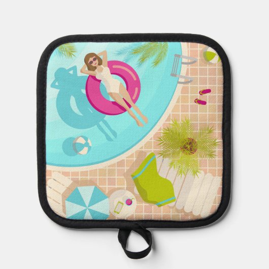 Manique Fille de piscine en bikini plage d'été (Recto)