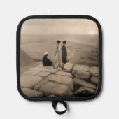 Manique Flapper Girls Sunrise Khufu Pyramid, Égypte 1920 (Recto)