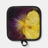 Manique Fleur d'Iris à épaulettes violet et jaune (Recto)