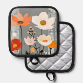 Manique Fleurs en techniques mixtes MCM (Recto/Verso)