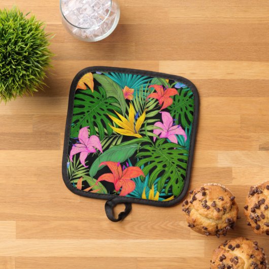 Manique Fleurs tropicales vertes (De haut en bas)
