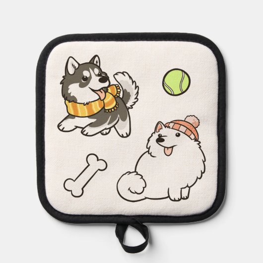 Manique Fluffy Spitz Dogs (Recto)