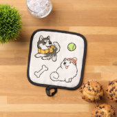 Manique Fluffy Spitz Dogs (De haut en bas)