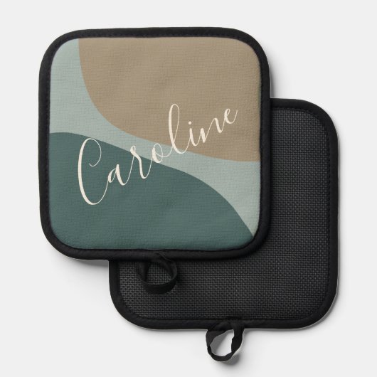 Manique Formes Abstraites dans le nom de script personnali (Recto/Verso)