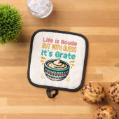 Manique Fromage drôle Gouda Queso Pun alimentaire (De haut en bas)