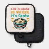 Manique Fromage drôle Gouda Queso Pun alimentaire (Recto/Verso)