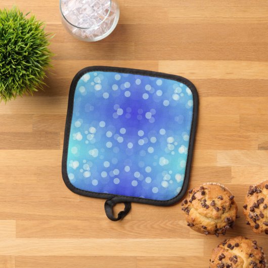 Manique Front view features a pot holder with a blue  (De haut en bas)