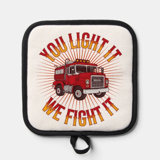 Manique Funny Firehouse Kitchen Square (Recto)