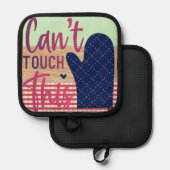 Manique Funny Retro Kitchen Oven Mitt | (Recto/Verso)