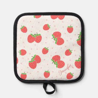 Manique Gante de four personnalisé à la fraise Mignonne Ki