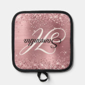 Manique Glitter Pink Foil Fancy Monogramme (Recto)