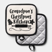 Manique Grand-mère's Christmas Kitchen Pot Titolder (Recto/Verso)