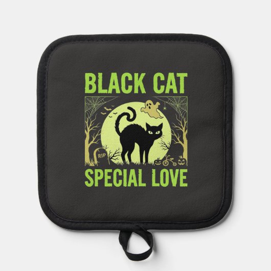Manique Graphisme d'amour spécial chat noir Halloween (Recto)