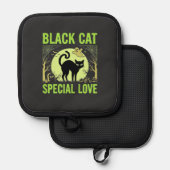 Manique Graphisme d'amour spécial chat noir Halloween (Recto/Verso)