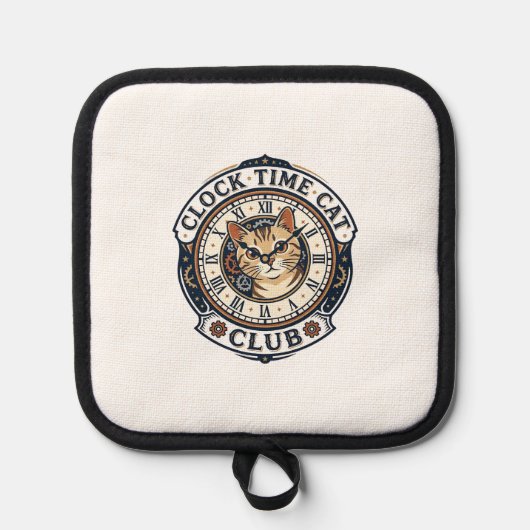 Manique Horloge Temps Chat Chat Graphique Tee Art - Horlog (Recto)