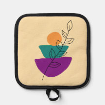 Illustration bohème aux feuilles
