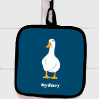 Illustration personnalisée du canard blanc sur le