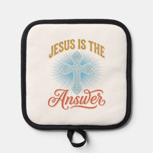 Manique Jésus est la réponse Croix chrétienne Vector Desig (Recto)