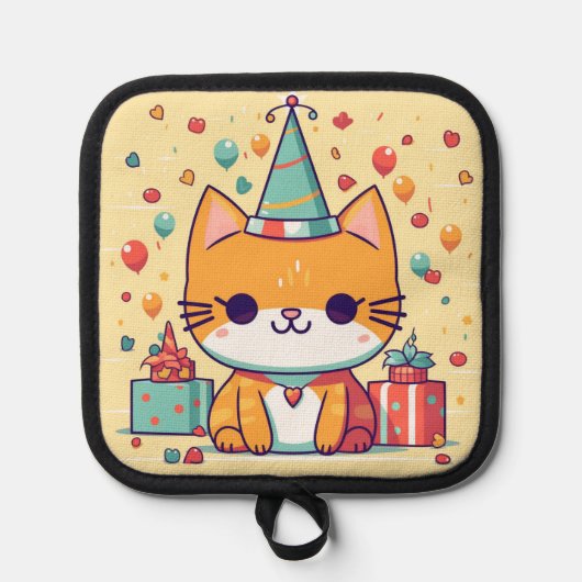 Manique Joli anniversaire de chat de fête, (Recto)