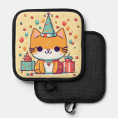 Manique Joli anniversaire de chat de fête, (Recto/Verso)