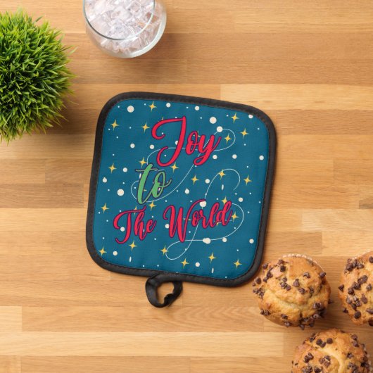 Manique Joy To The World Christmas Potholder Don! (De haut en bas)