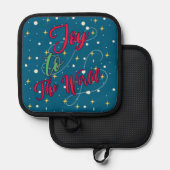 Manique Joy To The World Christmas Potholder Don! (Recto/Verso)