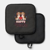 Manique Joyeuse Saint-Valentin Couple de Beagles (Recto/Verso)
