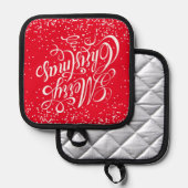 Manique Joyeux Noël Callgraphie Rouge Blanc (Recto/Verso)