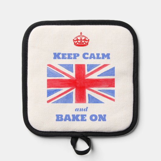Manique Keep Calm Bake On Union Jack Drapeau Britannique  (Recto)
