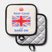 Manique Keep Calm Bake On Union Jack Drapeau Britannique  (Recto/Verso)