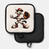 Manique Lanceur de baseball Goofy Cat se prépare (Recto/Verso)