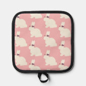 Manique Lapin Pâques Rose Sur Tout Apron (Recto)